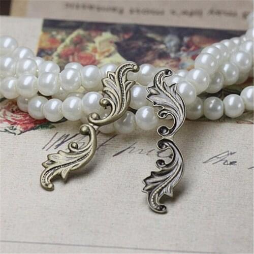 Wholesale wig shape 100Pcs/lot 30mm 4 Colors Filigree Flower Charms DIY Jewelry finding making copper Materials European Charms