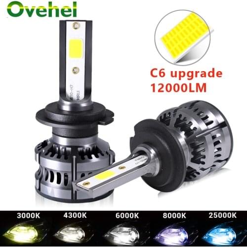 OVEHEL 2Pcs 14000LM H4 Led H7 H1 H3 Car LED H8 H11 Lamp Headlight Bulbs For Auto H27 881 HB3 HB4 Led Auto 12V 6000K