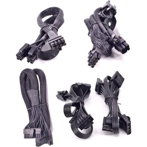 PCI-e 6Pin 1 to 3 SATA Peripheral Molex GPU 8Pin to 6+2Pin CPU 4+4P ATX 20+4Pin for CORSAIR HX1200i HX1000i HX850i HX750i PSU