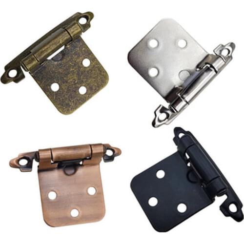 2pcs Iron Spring Hinge Cabinet Door Damper Buffer Straight Arm Self-closing for Cupboard Furniture Hardware Accessories