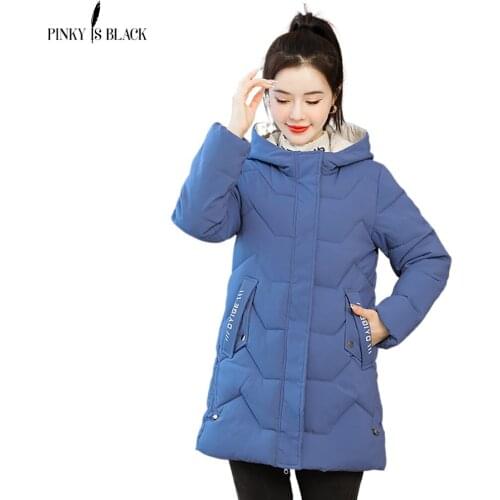 PinkyIsBlack 2021 Winter Women Jacket Long Hooded Cotton Padded Female Coat High Quality Warm Basic Outwear Parkas Women Clothes