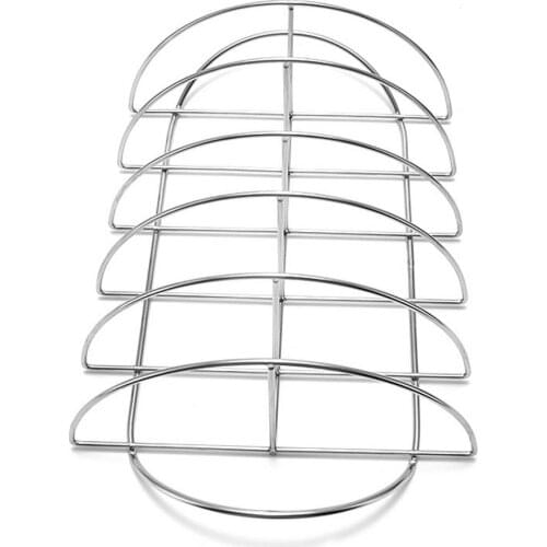 Camping BBQ D-Type Roaster Rack Stainless Steel Bold Barbecue Tools Barbecue Mesh For Ribs Steak Skeleton Camping Equipment