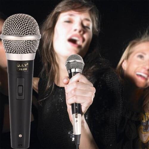 Professional Handheld Wired Dynamic Microphone Clear Voice for Karaoke Vocal Music Performance Single Microphone Omnidirectional