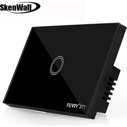 Light switch 1Gang US Standard 110-240V Touch Switch,Sensor Switch,Wall Switch Luxury Glass Surface Waterproof 120*73*34mm