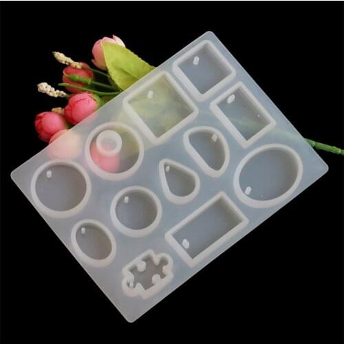 Liquid Resin Silicone Mold Diy Geometric Mirror Craft Epoxy Resin For Jewelry Making Necklace Pendant Decorative Cake #T2P