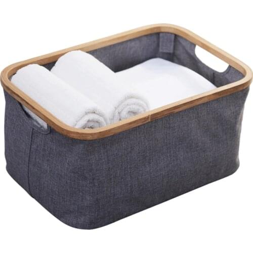 SUNEE Bamboo Laundry Basket Storage Basket Dirty Clothes Basket Storage Boxes Home Organizer