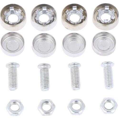 4Pcs/Set Chrome Anti-theft Screws Car License Alloy Plate Bolts Frame Screwscar Universal car accessaries frame tools
