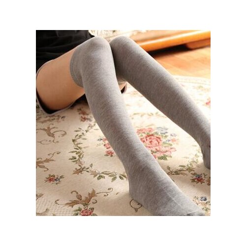 Women high quality Winter cotton stockings sexy thigh high over the knee socks for woman solid color thick warm long socks