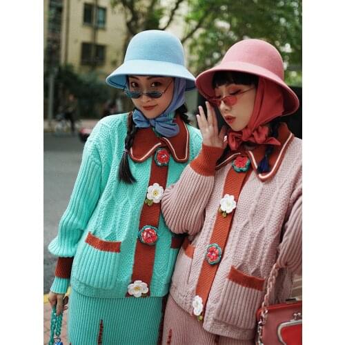 IRINAK001 Fall Winter 2020 Collection Vintage Knitted Sweater Women