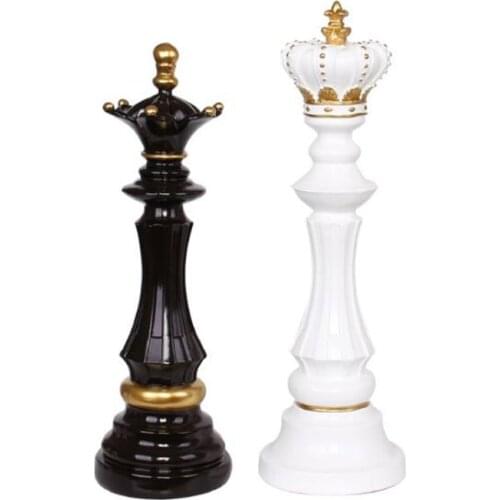 1Pcs Resin Chess Pieces Board Games Accessories International Chess Figurines Retro Home Decor Simple Modern Chessmen Ornaments