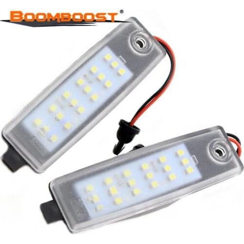 2pcs/lot 3528SMD Bright White License Plate Light Lamp For Toyota Hiace H200 2004-2012/Vanguard ACA33W 2005-2010 18LED