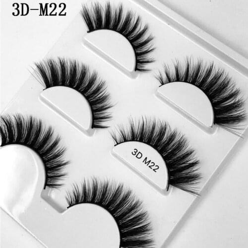 3D Mink Hair Eyelashes Handmade Lasting Makeup Natural Thick False Eyelashes Extension Eyelash Supplies