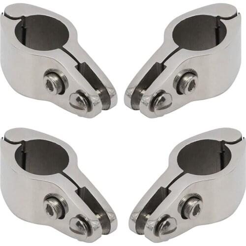 4 Pieces of 1 Inch 316 Stainless Steel Top Hinge Rail Mounts