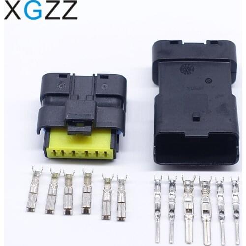 5 Set 6 Pin 211PL069S0049 211PC069S0049 Female Male FO Turn Light Plug FO Lamp Socket FCI Car Sensor Connector For Auto Truck