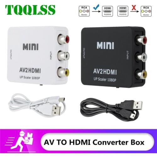 AV/RCA CVBS To Adapter 1080P Video Converter HDMI-compatible CVBS Adapter Converter Box For HDTV Projector Set Top Box DVD