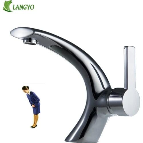 BECOLA Barss Chrome bathroom Creative basin faucet Copper hot and cold water Single hole basin faucet Washbasin faucet F-6141