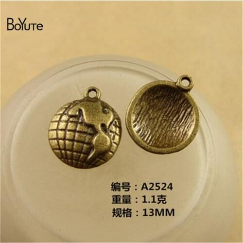 BoYuTe (100 Pieces /lot) 13MM Antique Bronze Plated Alloy Tellurion Charm fit Diy Necklace & Bangle Bracelet Charm for Women