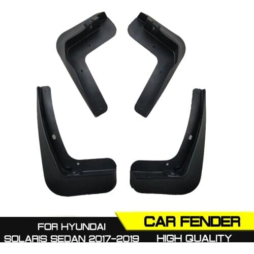 Car Front Rear Car Mudguards Fender Flares Mud Guard Flap Anti Splash Mudflaps for HYUNDAI SOLARIS 2014-2016 Sedan 2017-2019