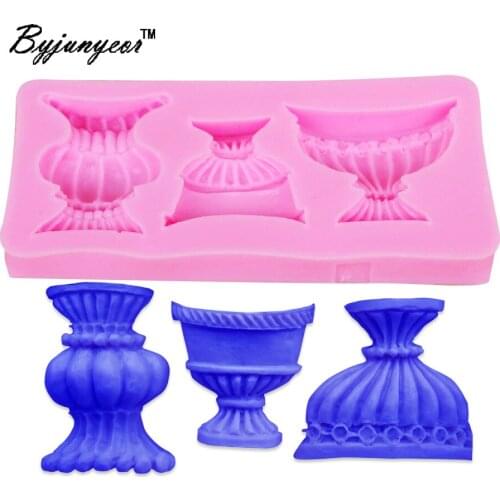 Byjunyeor M360 Flower ColumnUV Resin Silicone Mold Fondant Chocolate Candy Lollipop Crystal Epoxy Soft Clay Bake Tools