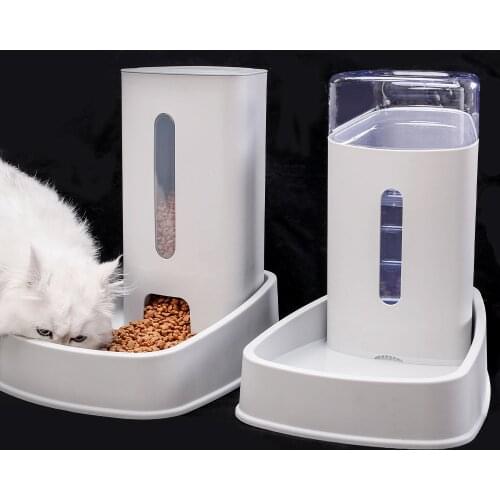 Automatic Cat Feeder 3.8L Dog Food Dispenser and Water Fountain Big Capacity Pet Water for Small Large Dog Pets Puppy Dog Bowl