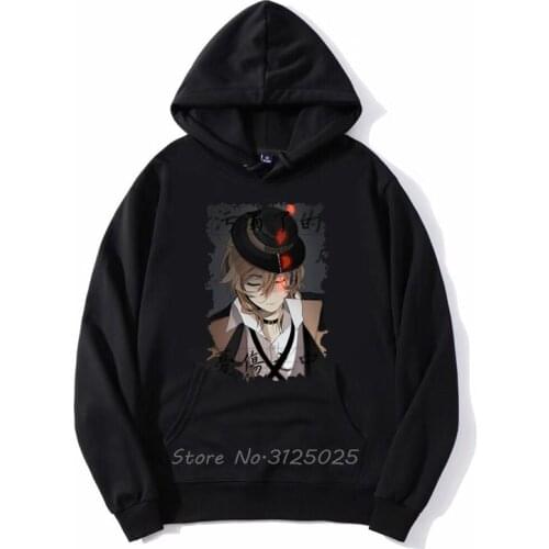 Chuuya Nakahara Hoodies Bungou Stray Dogs Funny hoodie Autumn Winter Men Fleece Sweatshirt Hoody Streetwear Anime Hoodies