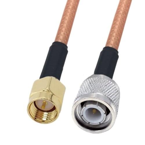 SMA Male To TNC Male RG400 Cable Double Shielded Copper Braid Coax Low Loss Jumper Cable 50ohm