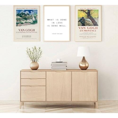 Vincent Van Gogh Love Quotes Canvas Painting Original French Exhibition Posters Gallery Wall Art Pictures Print Home Decor