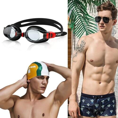 Mens Swimwear Sets Swimming Cap Goggles 1 pair of swimming trunks A set of swimming equipment