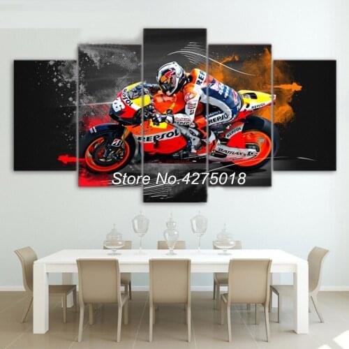 DIY Diamond Painting Cross Stitch Kits Full Diamond Embroidery 5D Square Mosaic Home Decor Motorcycle Racing 5pcs ML349