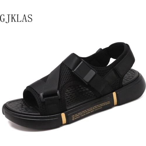 Cheap Comfortable Black Sandals for Men Slides Beach Footwear Outdoor Non-slip Casual Shoes Man Sandal Summer Sadalias De Hombre