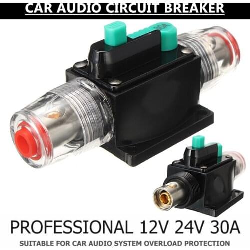 New Arrival 1pc DC 12V-24V 30 Amp Auto Car Stereo Audio Circuit Breaker Reset Fuse Inverter