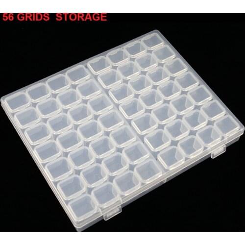 Organizer Storage Boxes Of DIY Diamond Painting Tools Drill Mosaic Case Embroidery Accessories Transparent Container 64/56/28 PC