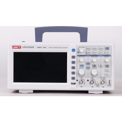 UNI-T UTD2102CEX / UTD2102CEX+ Digital Storage Oscilloscopes 2CH 100MHZ Scopemeter Scope meter 7 inches widescreen LCD displays