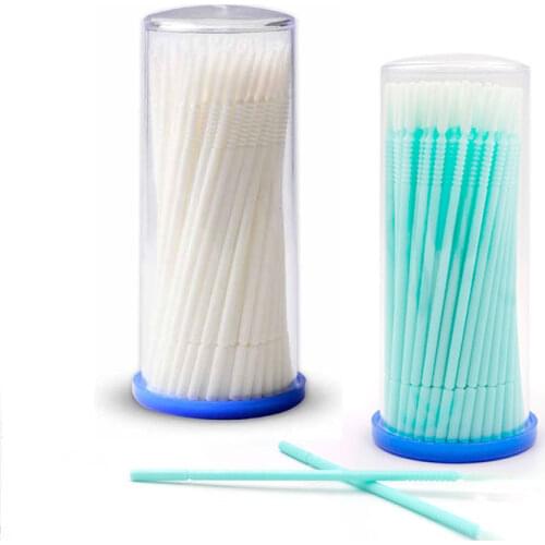 100pcs Disposable MicroBrush Eyelashes Extension Mascara Swab Applicator Wands For Individual Lash Removing Makeup Tools