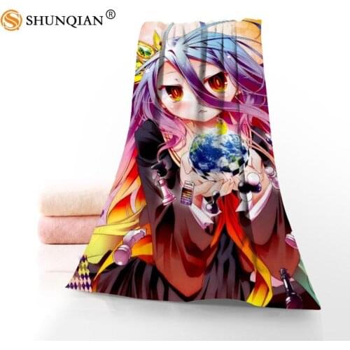 Microfiber Towels Custom no game no life Face Towel/Bath Towel Size 35x75cm, 70x140cm for family travel