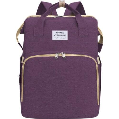 Baby crib portable baby out Mommy bag portable folding bed fashion simple shoulder bag tide mother baby bag