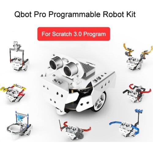 Programmable Robot Kit Smart Robot Car Unfinished For Scratch Compatible with Arduino Qbot Pro