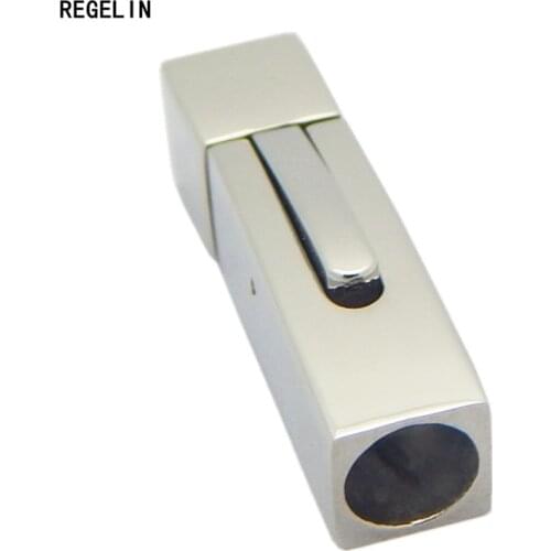 REGELIN Gold Plated Stainless Steel End Hook Clasp for 3/4/5/6mm Leather Cord Bracelets Connectors DIY Fashion Jewelry Making