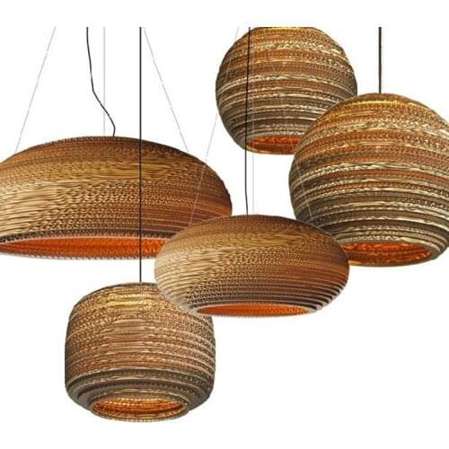 Restaurant bar counter coffee living room teahouse Internet cafe Japanese corrugated Southeast Asian paper Chandelier