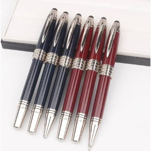 Luxury Metal Navy Blue Ballpoint Pens MB JFK Roller Ball Pens High Quality Fountain Pen for Writing Stationery Gift Without Box