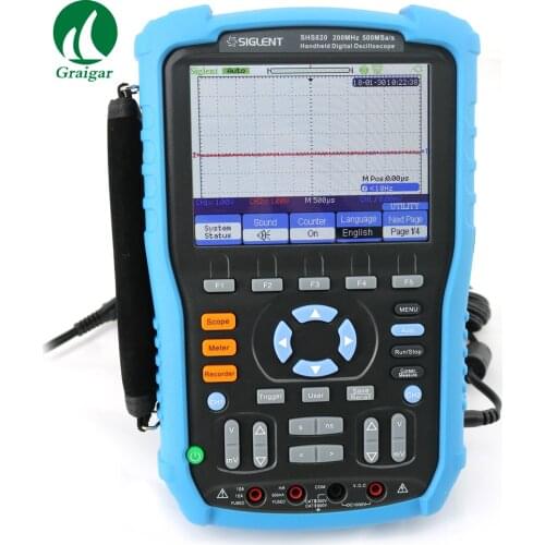 Siglent SHS820 Handheld Digital Oscilloscope 2 Channel 200MHz 500MS/s 32k Siglent Oscilloscope Multimeter