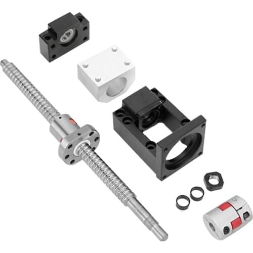 1PC Ball Screw SFU2005/2010 End Processing With Nut + HM15 for nema23 BF15 End Support + DSG20H Ballnut Housing + Coupler D25L30