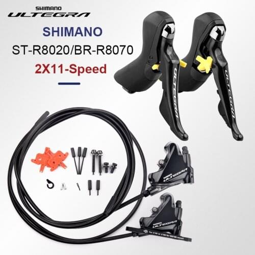 Shimano Ultegra R8020 Trigger Shifter BR-R8070 STI Hydraulic Brakes Flat Mount 2*11 Speed Shimano Road Bike Brake