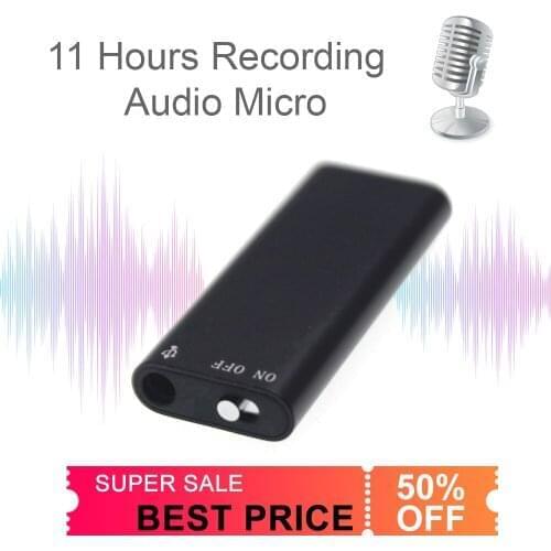 Build-in Memory 8GB Powerfull Small Size Digital Voice Recorder 11 Hours Continuesly Recording