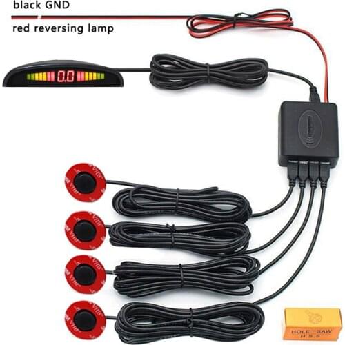 Rear Bumper Backup Parking Sensor with monitor led 4 PDC sensor for car reverse parking alarm system to detect blind spot