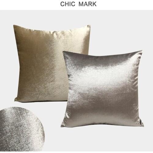 Mirror Flannel Double-Sided Cushion Cover America Minimalist Gold Silver Throw Pillow Case 45*45cm 18*18inch Pillow Decor