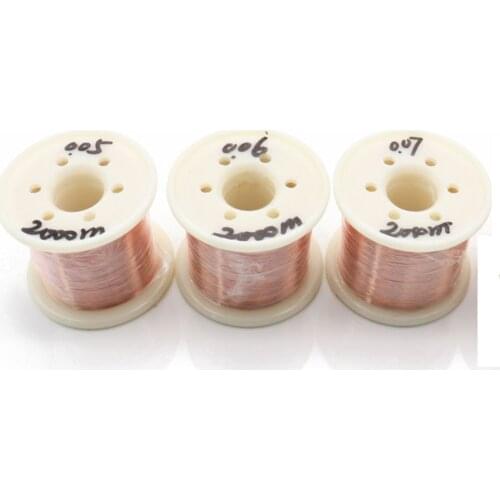 0.05mm 0.06mm 0.07mm 2000m Copper Wire Polyurethane enameled wire QA-1-155 0.08 mm * 1000m 0.09 mm x 1000 meters/p