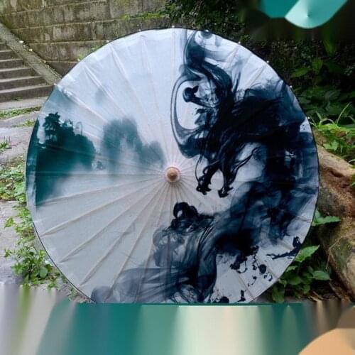 100CM Rain women Proof Sunscreen Paper Umbrella Bamboo Classic Dance Umbrella Performance Ink And Wash Paraguas Parasol