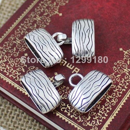 20sets/lot Antique Silver Fold Over Lobster Clasp For Necklace Bracelet Chain DIY Jewelry Parts 29mm Hole:17x5mm K01923