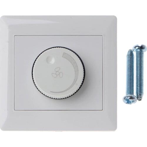 220V Adjustment Ceiling Fan Speed Control Switch Wall Button Dimmer Switch